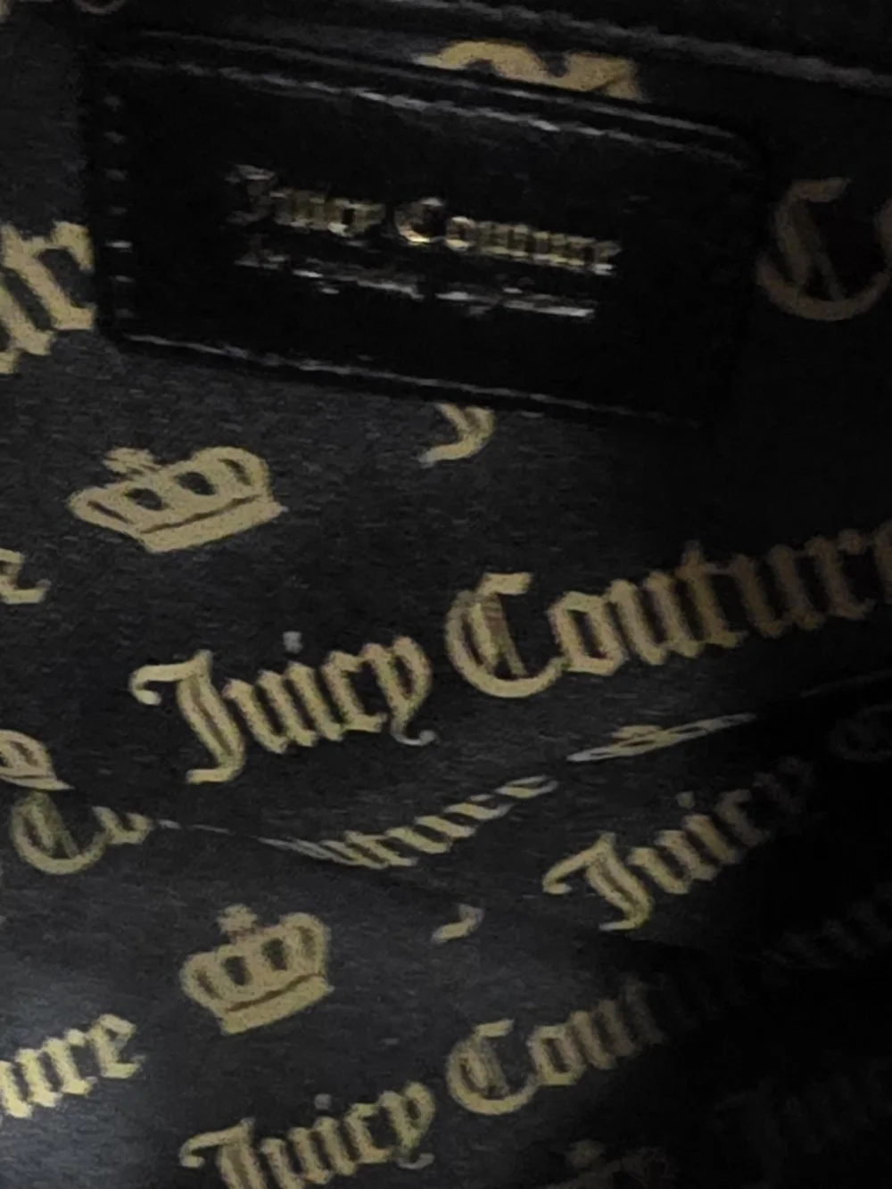 Juicy Couture Leopard Print Shoulder Bag in Black & Cream